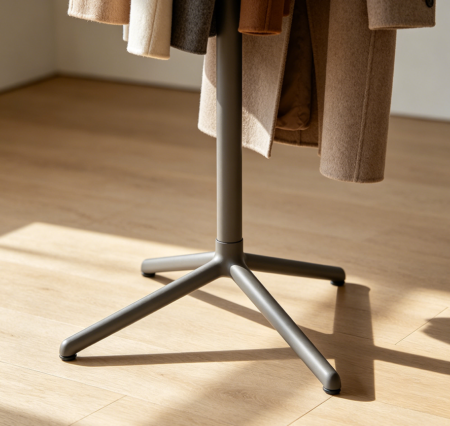Modern Spinning Coat Rack with Tripod Base